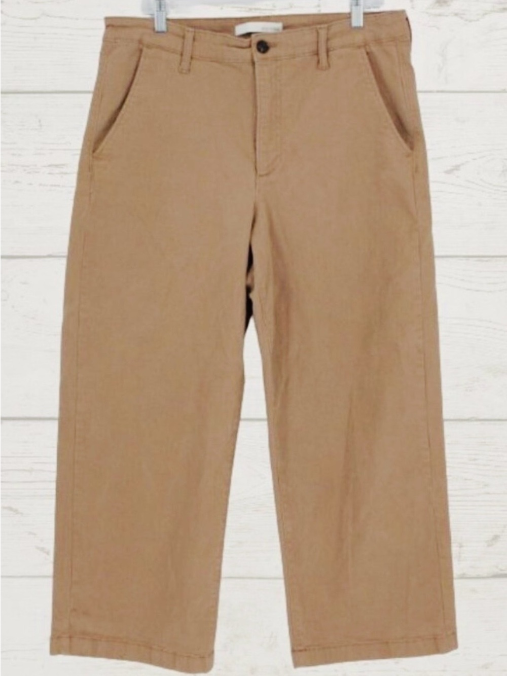 Ella Moss Tan Wide-Leg Women’s Chino Pants Size 6